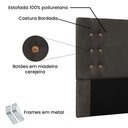 Ver imagem 5 de Kit Cabeceira e Calçadeira Recamier Queen 1,60m Suede Cinza