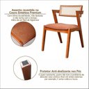 Ver mais imagens de Kit 8 Cadeiras Madeira Maciça com Rattan Fibra Natural Verona Espresso Móveis