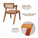 Ver imagem 5 de Kit 8 Cadeiras Madeira Maciça, Rattan de Fibra 100% Natural e Estofada Verona Espresso Móveis