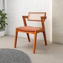 Ver imagem 3 de Kit 8 Cadeiras Madeira Maciça, Rattan de Fibra 100% Natural e Estofada Verona Espresso Móveis