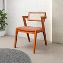 Ver imagem 3 de Kit 8 Cadeiras Madeira Maciça, Rattan de Fibra 100% Natural e Estofada Verona Espresso Móveis 