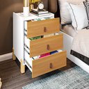 Ver imagem 7 de Mesa de Cabeceira para Quarto com 3 Gavetas Dumont Yescasa Branco