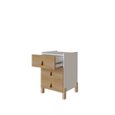 Ver imagem 5 de Mesa de Cabeceira para Quarto com 3 Gavetas Dumont Yescasa Branco