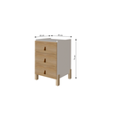 Ver imagem 4 de Mesa de Cabeceira para Quarto com 3 Gavetas Dumont Yescasa Branco