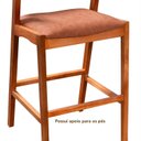 Ver imagem 7 de Kit 2 Banquetas Madeira Maciça, Estofada e Rattan de Fibra 100% Natural Nápoles Espresso Móveis Marrom/Champagnhe/Couro