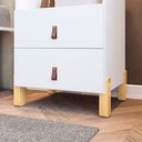 Ver imagem 3 de Mesa de Cabeceira com 1 Nicho e 2 Gavetas Domus Yescasa Branco