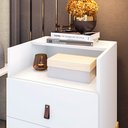 Ver imagem 2 de Mesa de Cabeceira com 1 Nicho e 2 Gavetas Domus Yescasa Branco