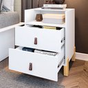 Ver imagem 4 de Mesa de Cabeceira com 1 Nicho e 2 Gavetas Domus Yescasa Branco