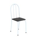 Ver imagem 6 de Conjunto de Mesa Tubular 62 100x60cm Tampo em MDF com 4 Cadeiras Ane B Branco/Preto