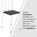 Ver mais imagens de Conjunto de Mesa Tubular 62 100x60cm Tampo em MDF com 4 Cadeiras Ane B Branco/Preto