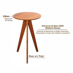 Conjunto Mesa Bistrô e 2 Banquetas em Madeira Maciça, Estofada e Rattan de Fibra 100% Natural Nápoles Authentic - 8