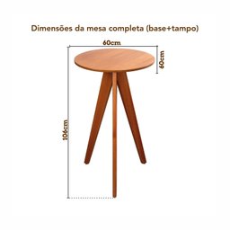 Conjunto Mesa Bistrô e 2 Banquetas em Madeira Maciça, Estofada e Rattan de Fibra 100% Natural Nápoles Authentic - 5