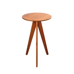 Conjunto Mesa Bistrô e 2 Banquetas em Madeira Maciça, Estofada e Rattan de Fibra 100% Natural Nápoles Authentic - 4