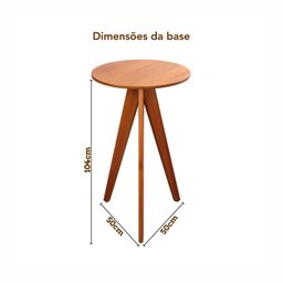 Conjunto Mesa Bistrô e 2 Banquetas em Madeira Maciça, Estofada e Rattan de Fibra 100% Natural Nápoles Authentic - 6