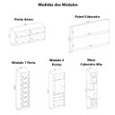 Ver imagem 6 de Guarda Roupa Dormitório Modulado Irlanda Casal/queen - Amêndola Touch e Branco - Roupeiro Demobile C