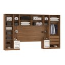 Ver imagem 2 de Guarda Roupa Dormitório Modulado Irlanda Casal/queen - Amêndola Touch e Branco - Roupeiro Demobile C