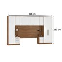 Ver imagem 3 de Guarda Roupa Dormitório Modulado Irlanda Casal/queen - Amêndola Touch e Branco - Roupeiro Demobile C