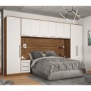 Ver imagem 1 de Guarda Roupa Dormitório Modulado Irlanda Casal/queen - Amêndola Touch e Branco - Roupeiro Demobile C