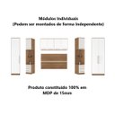 Ver imagem 5 de Guarda Roupa Dormitório Modulado Irlanda Casal/queen - Amêndola Touch e Branco - Roupeiro Demobile C