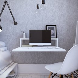 Escrivaninha Suspensa Escritório Notebook Estudos Home Office Computador Quarto - Sture Móveis - 4