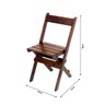 Conjunto Mesa Dobrável para Bar e Lanchonetes 60x60cm com 2 Cadeiras em Madeira Maciça - Imbuia - 6