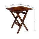 Ver imagem 5 de Conjunto Mesa Dobrável para Bar e Lanchonetes 60x60cm com 2 Cadeiras em Madeira Maciça - Imbuia