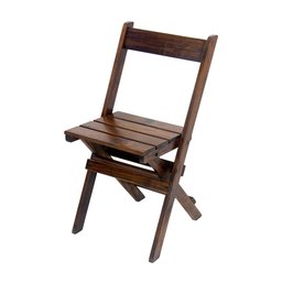 Conjunto Mesa Dobrável para Bar e Lanchonetes 60x60cm com 2 Cadeiras em Madeira Maciça - Imbuia - 3