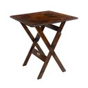 Ver imagem 2 de Conjunto Mesa Dobrável para Bar e Lanchonetes 60x60cm com 2 Cadeiras em Madeira Maciça - Imbuia