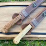 Faca Paineira Artesanal Sangradeira Cabral 11' Aço Carbono Polido Cabo de Madeira com Bainha - 5