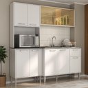 Ver imagem 6 de Armário de Cozinha Compacta com Balcão para Pia Siena Multimóveis Mp2217 Branco Branco