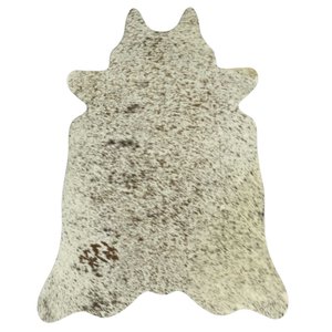 Tapete Couro de Boi - Baby Cow Salpicado Marrom e Branco - 240912162695