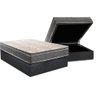 Cama Box Baú Casal: Colchão Anatômico Paropas D45 Conforto Mega Firme + Base Crc Suede Gray ( - 1
