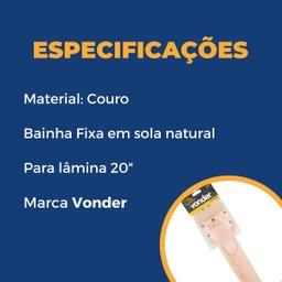 Bainha de Couro Vonder para Facao Fixa 20 Polegadas - 9