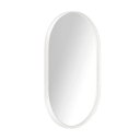 Ver imagem 2 de Espelho Decorativo Oval Com Moldura Branca Para Sala Banheiro 80x50cm