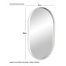 Espelho Decorativo Oval Com Moldura Branca Para Sala Banheiro 80x50cm - 3