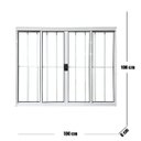 Ver imagem 4 de Janela Vitrô de Alumínio 4 Folhas 100 X 100cm Modular com Grade Esquadrias Bergamo