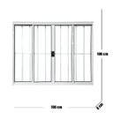 Ver imagem 4 de Janela Vitrô de Alumínio 4 Folhas 100 X 100cm Modular com Grade Esquadrias Bergamo