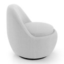 Ver imagem 4 de Kit 02 Poltronas Orgânicas Living Memphis Base Giratória Bouclê Cinza Claro - Abmaza