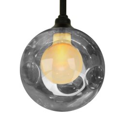 Lustres Pendentes Triplo Preto Harmony Bolinha Fumê - 2