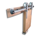 Ver imagem 1 de Kit para Porta até 70cm Roldana Aparente Tubular Prata - 1,40m