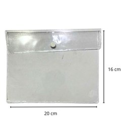 Embalagem Multiuso Pvc Cristal com Botão 20x16cm Kit 30und - 9