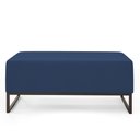 Ver imagem 3 de Puff Decorativo Para Sala de Estar Cléo W01 Base de Ferro 90 cm Suede Azul Marinho - Lyam Decor