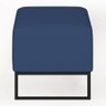 Puff Decorativo Para Sala de Estar Cléo W01 Base de Ferro 90 cm Suede Azul Marinho - Lyam Decor - 6
