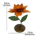 Ver imagem 2 de Castiçal de Ferro Simples Barato para Decoração de Aparador e Mesa de Festa - Laranja