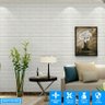 Painel 3d de Espuma Autocolante Adesivo Revestimento de Parede Tijolo Branco 70x77cm - 6