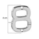 Ver imagem 2 de Número 8 Residencial Pequeno Para Apartamento Cromado