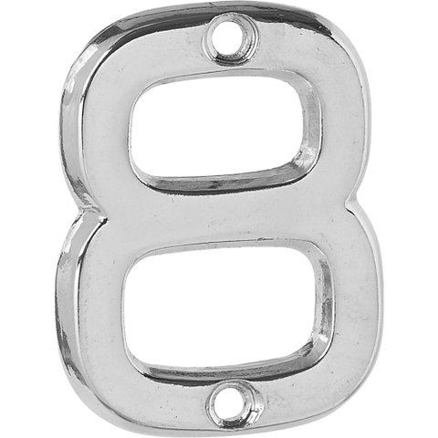 Número 8 Residencial Pequeno Para Apartamento Cromado