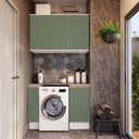 Ver imagem 2 de Lavanderia Modulada Kappesberg Celeste 3 Peças Branco/verde 120cm