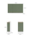 Ver imagem 4 de Lavanderia Modulada Kappesberg Celeste 3 Peças Branco/verde 120cm