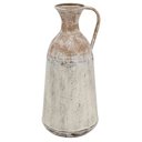 Ver imagem 1 de Vaso de Metal Rustico com Ala Branco e Bege Btc Decor